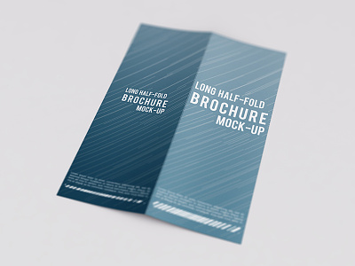 DL Bi-Fold Brochure Mock-Up bifold booklet brochure card dl fold half invitation invite mock mockup