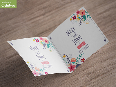 Square Invitation / Greeting Card Mock-Up