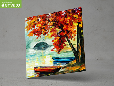 Square Canvas Mock-Up aquarelle canvas drawing image mock mockup pencile picture poster square tablo