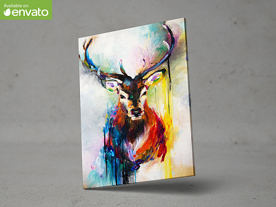 Portrait Canvas Mock-Up aquarelle canvas drawing mock mockup pencile picture portrait poster tablo