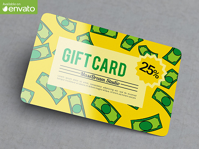 Gift / Discount Card Mock-Up card certificate commercial coupon discount gift mockup sale shopping voucher