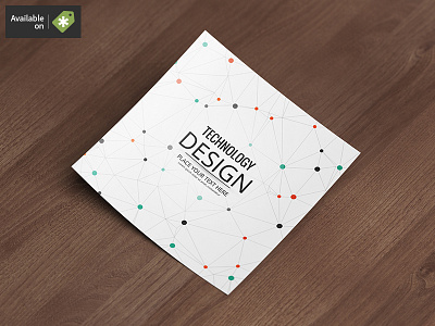 Square Flyer / Poster Mock-Up brochure corporate flyer fold glossy invoice mockup paper poster square