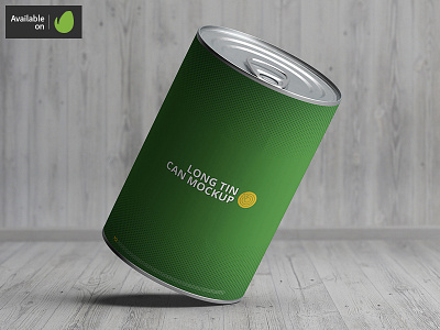 Long Tin Can Mock-Up can cap conservation conserve container mock up mockup pack tin tinned