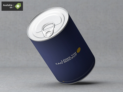 Long Tin Can Mock-Up can cap conservation conserve container mock up mockup pack tin tinned