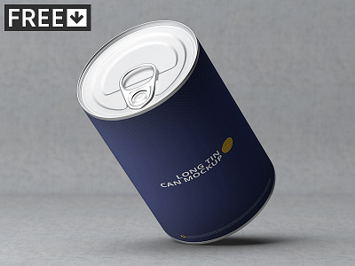 Long Tin Can Mock-Up can cap conservation conserve container mock up mockup pack tin tinned