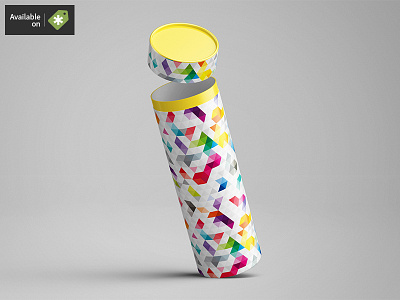 Long Soda Can Mock-Up bank can cardboard jar mock mock up mockup package packaging tube