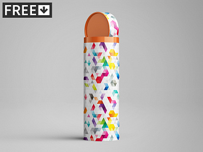 Long Tube / Can Packaging Mock-Up bank can cardboard jar mock mock up mockup package packaging tube