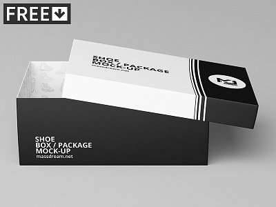 Shoe Box / Package Mock-Up box cardboard container mock mock up mockup pack package packaging shoe