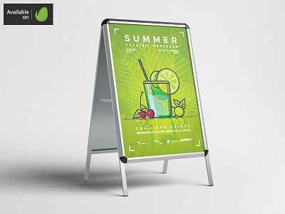 A Stand / Board Mock-Up ad advert billboard board business commercial frame mockup poster stand