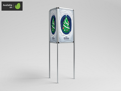 Triboard 3 Sided Stand / Board Mock-Up ad advert billboard board business commercial frame mockup poster stand