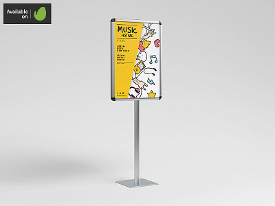 2 Sided Stand / Board Mock-Up ad advert advertisement advertising aluminum billboard board business clean commercial display editable exhibit exhibition frame marketing metal metallic mockup object