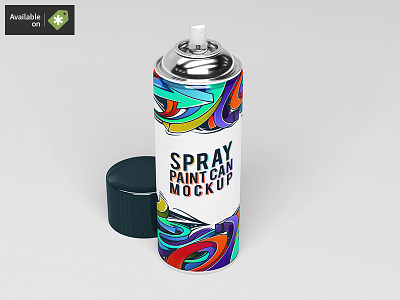 Spray Paint Can Mock-Up aerosol bottle can cup graffiti mock mock up mockup package spray