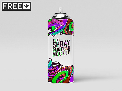 Spray Paint Can Mock-Up aerosol bottle can cup free graffiti mock mock up mockup package spray