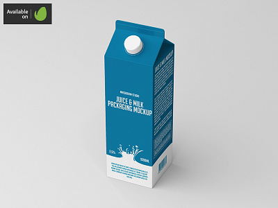 Juice / Milk Packaging Mock-Up bottle cardboard drink fruit juice liquid milk mockup pack packaging