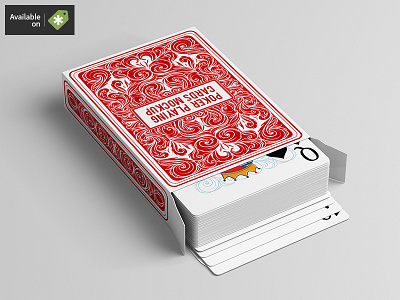 Poker Playing Cards Mock-Up blackjack card casino club joker mock up mockup play playing poker