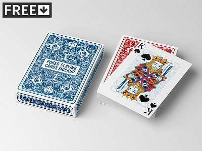 Poker Playing Cards Mock-Up