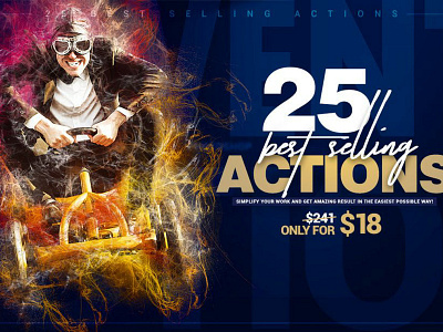 25 BEST SELLING PHOTOSHOP ACTIONS