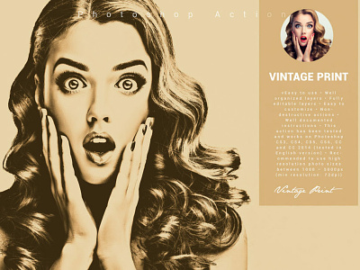 Vintage Print Photoshop Action 10 off best best selling campaign creative deal design discount editing effects graphic design lightroom presets photo effect photographers photography photoshop action photoshop overlays vintage print vintage print photoshop action