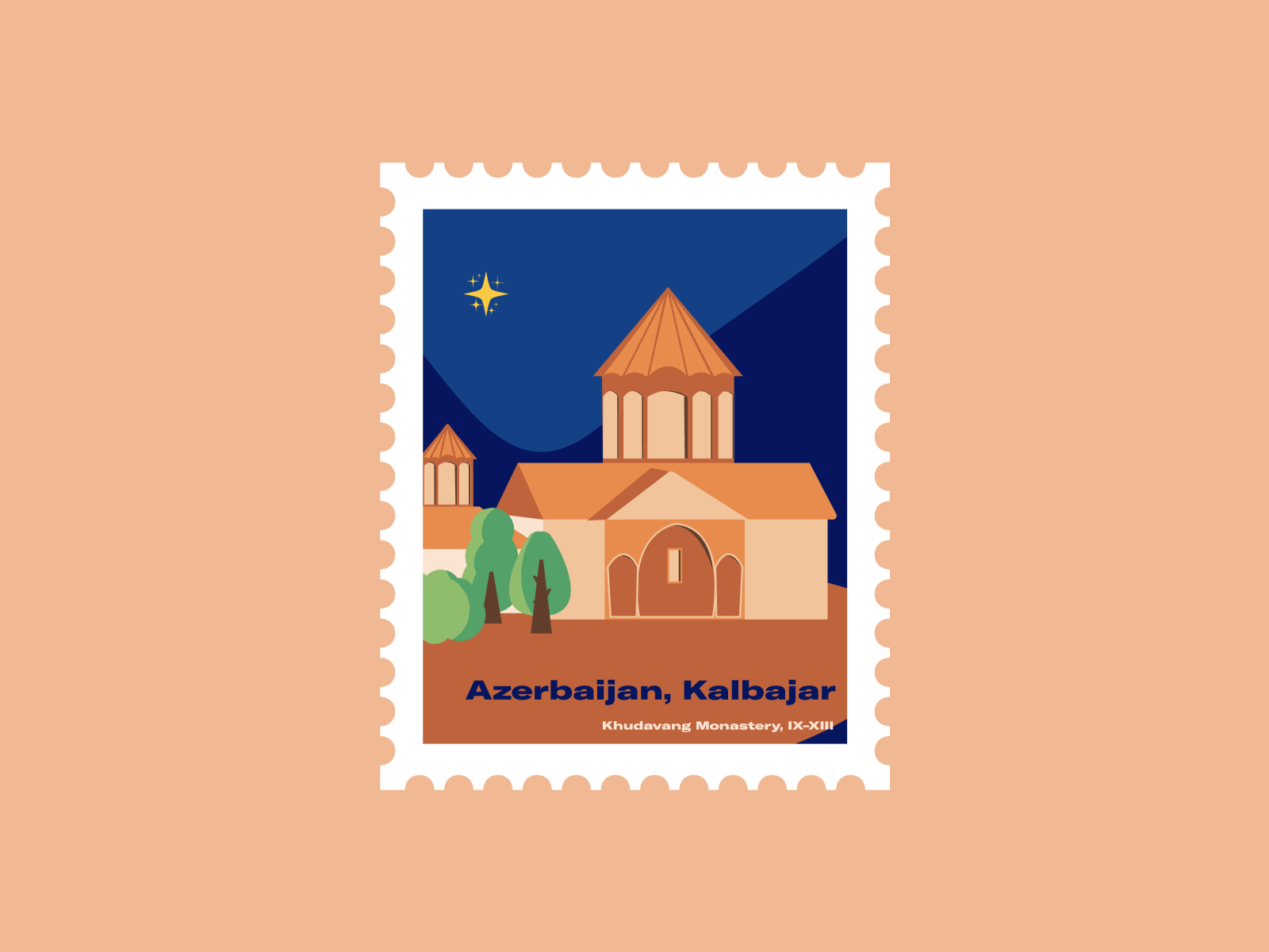 postcard-stamp-by-nilufar-suleymanzada-on-dribbble