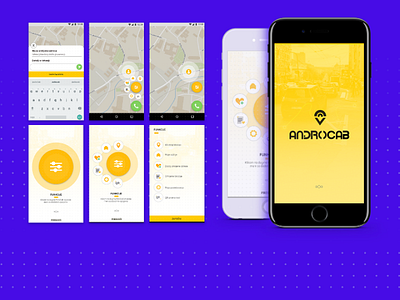 Cab tracking app ui design ux design app design