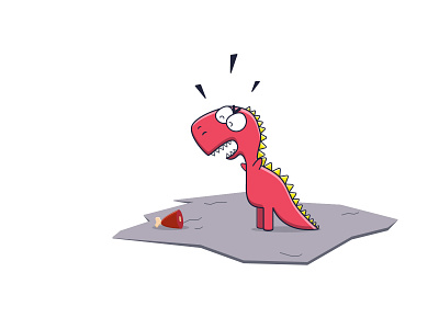 Cartoon Tyrannosaurus illustration vector