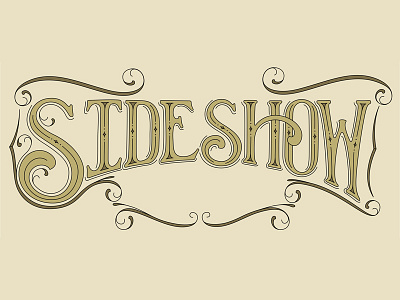 Sideshow Lettering circus lettering print sideshow spiceworks vector vintage