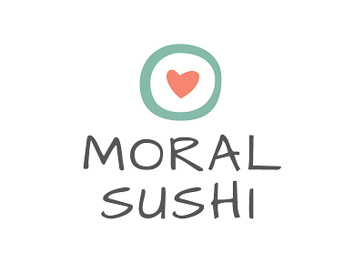 Moral Sushi logo logo design sushi