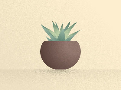 30 Minute Challenge: Potted Plant 30 minute challenge aloe gradient grain illustration plant succulent texture vector