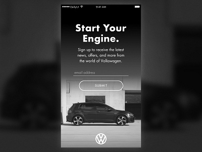 Daily UI #001 | Sign Up 001 daily ui dailyui dailyui001 email signup sign up signup sketch ui volkswagen vw