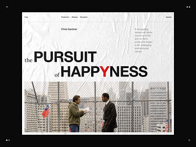 Promo site app b2b frame home page landing landing page minimal promo responsive site the pursuit of happyness typographic ui ux web web design website