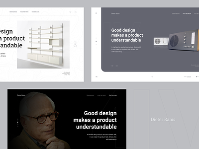 Dieter Rams design flat minimal typography ui ux web website