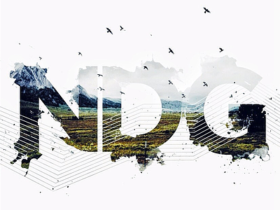 NDG birds d design g graphic landscape mountain n photoshop type