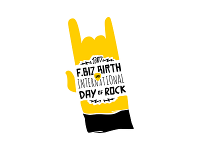 Project Logo logo logotype rock rock and roll yellow
