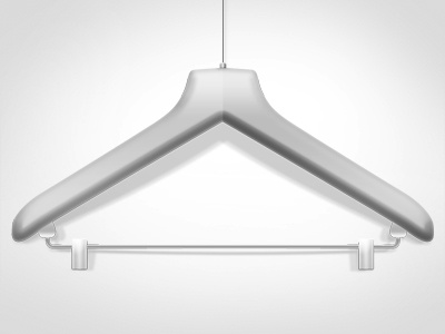 Hanger detail fashion gray hanger object shadow
