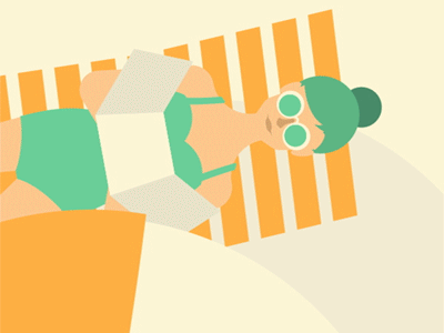 Maxin' and relaxin' animation characters gif illustration