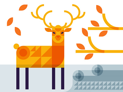 Deer deer geometric illustration