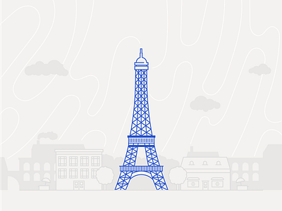 Oui oui eiffel france illustration paris tower