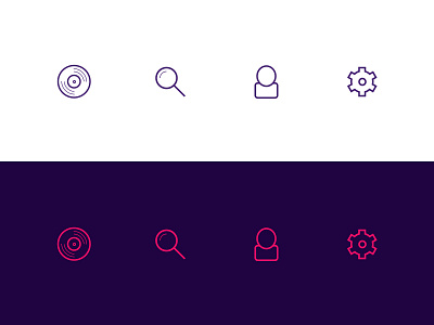 Some line icons app disco icon line icon search settings user vinyl