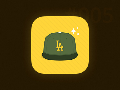 Daily UI #005 - App icon 5 app baseball dailyui hat icon ios los angeles shop snapback