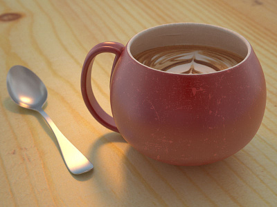 Latte 3d c4d cinema 4d coffee latte maxwell render