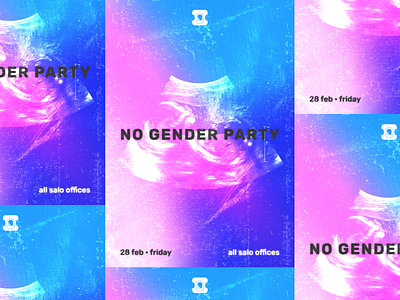 no gender party poster artwork collage design flyer gender gradient graphic design party poster print texture