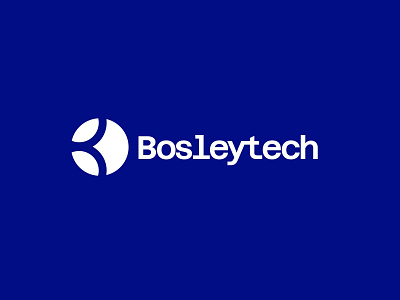Bosleytech logo concept branding clean design graphic design logo ui ux vector