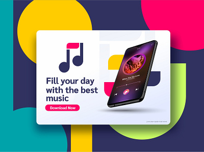 JJ Music Player Apps banner banner design branding clean creative design graphic design illustration logo ui ux web web banner