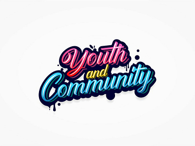 Youth & Community design graphic design logo text typography vector
