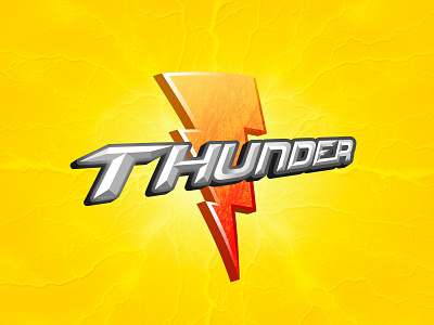 Thunder branding design graphic design logo thunder yellow