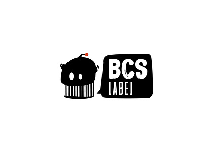 BCS label logo bot art direction bar code branding concept digital illustration logo vector
