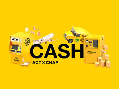 header app cash art direction concept design digital illustration ui
