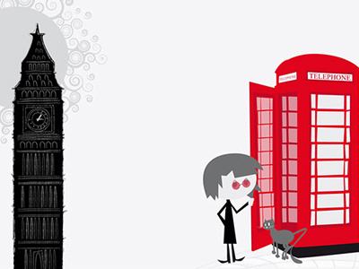 I Love London illustration vector