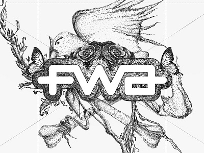 The FWA - Wallpaper agency arts black and white design dots drawing illustration pointillism points wallpaper