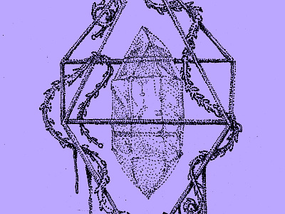 Crystal arts crystal design dots drawing fine arts geometric illustration nature pointillism points